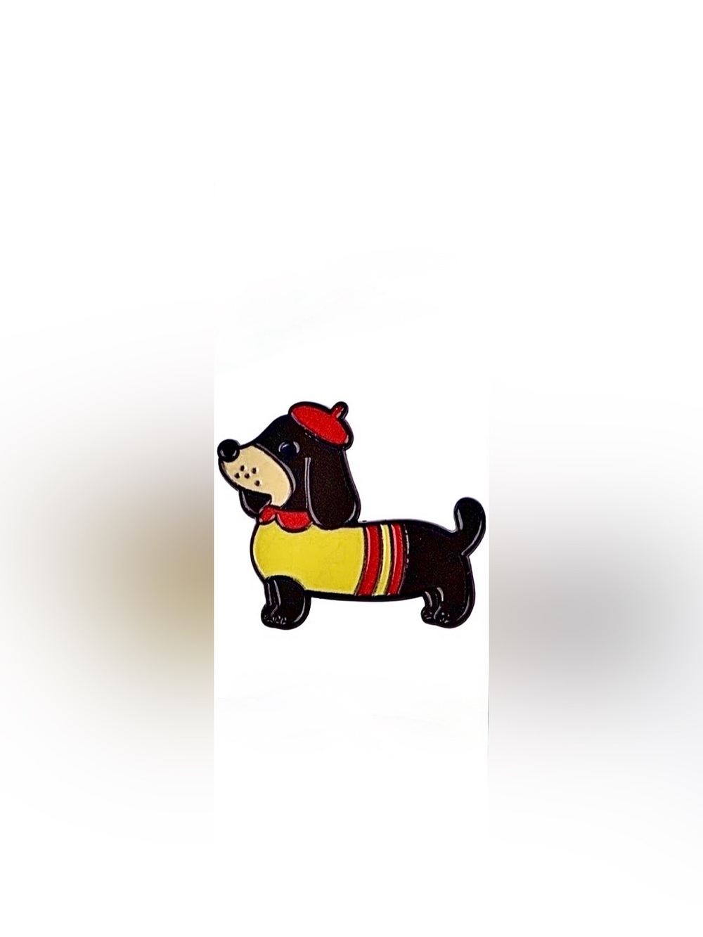 Dachshund Metal & Enamel Pin w/Butterfly Clasp, Backpacks, Bags, Purses & Hats